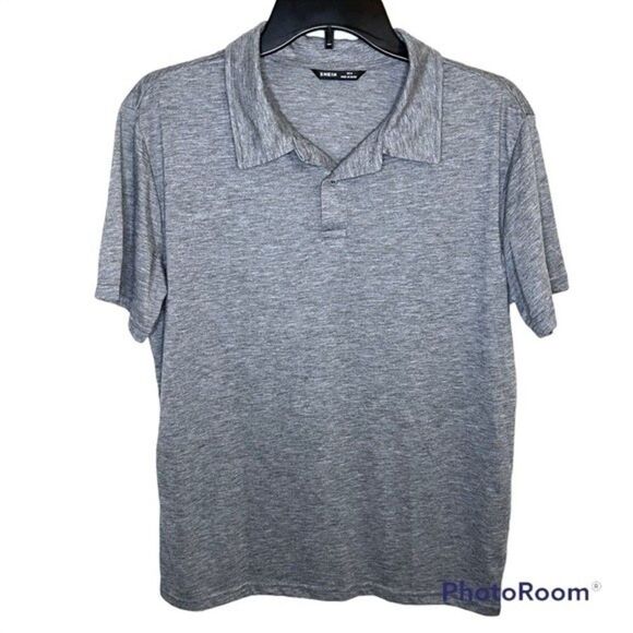 SHEIN Basics Mens Gray Polo Shirt Size Medium - Picture 2 of 5